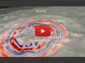 SHAKEMOVIE: propagazione onde sismiche Mw 5.5 Capitignano (AQ) ore 11:14