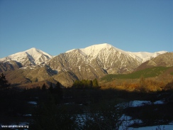 Tramonto con i Monti della Laga Innevati
