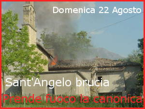 Sant&acute;Angelo brucia prende fuoco la canonica