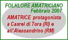 Folklore Amatriciano a Castel di Tora