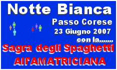 Amatriciana alla Notte Bianca a Passo Corese