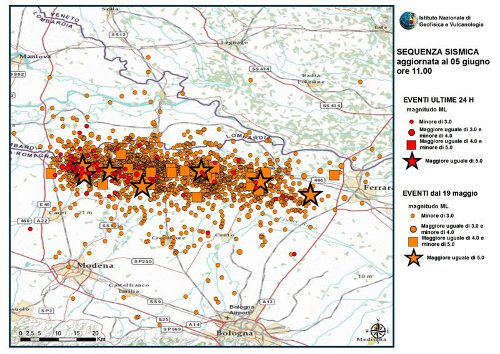 Sequenza sismica Emilia Romagna Sequenza sismica Emilia Romagna